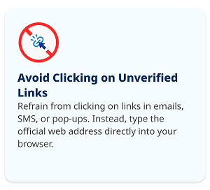 Avoid Clicking on Unverified Links