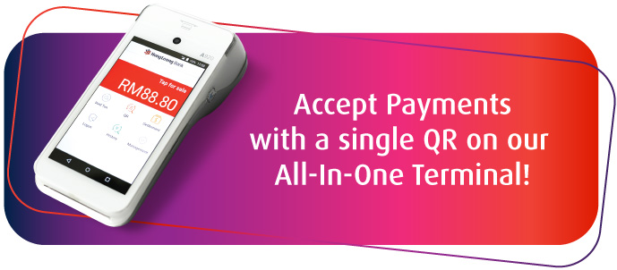 accept payments with a single QR on our All-In-One Terminal