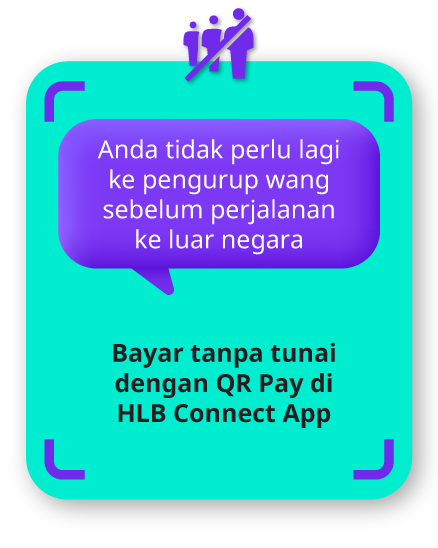 Bayar tanpa tunai dengan QR Pay di Aplikasi HLB Connect