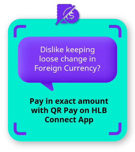 Pay in exact amount with QR Pay on HLB Connect App