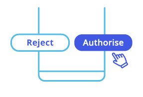 Review details Authorise or reject the transaction on Connect App