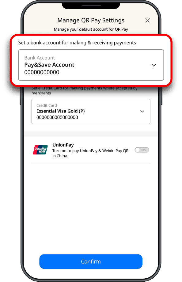Enable UnionPay QR Step 3