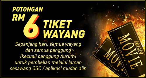 potongan rm6 tiket wayang