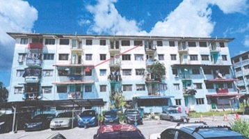 FLAT auction PARCEL NO. A03-03, SECOND FLOOR, BLOCK A, TAMAN ORCHIDWOOD, OFF 8 1/2 MILE, JALAN MATANG, 93050 KUCHING, SARAWAK
