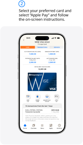 Apple Pay - How to add HLB card via HLB Connect
