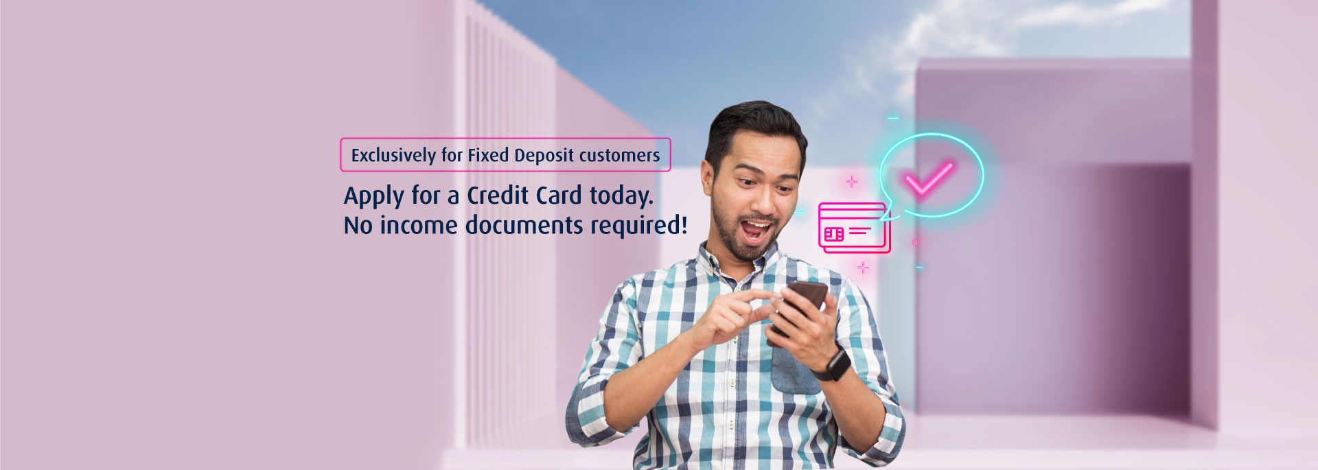 Apply for a Credit Card today. No income documents required!