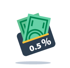 0.5% debit card cash back for medical, pharmaceutical & health care purchase