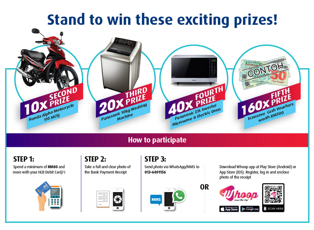Stand to win these exciting prizes!