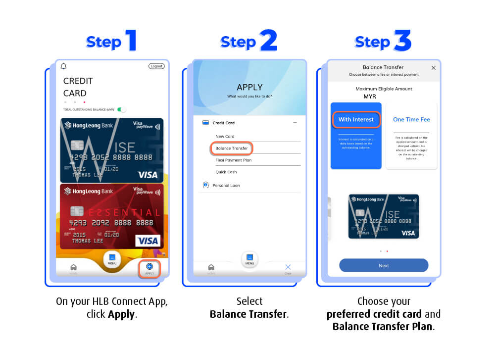 how to apply balance transfer