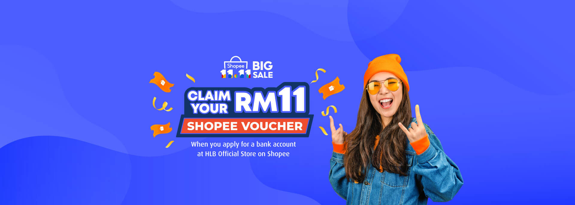 Enjoy RM11 Shopee voucher when you purchase and open an account at HLB Official Store on Shopee