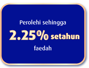 perolehi sehingga 2.25% setahun faedah