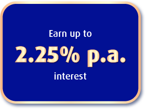 earn up to 2.25% p.a. interest