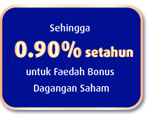 sehingga 0.90% setahun untuk faedag bonus dagangan saham