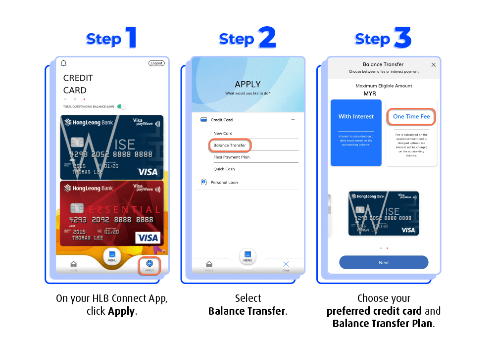 how to apply balance transfer