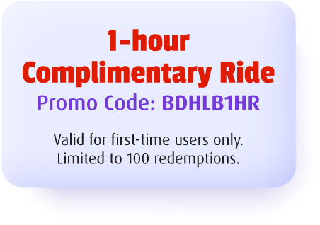 1 hour complimentary ride
