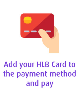 Add your HLB Card to the payment