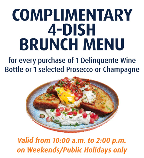 complimentary featured brunch menu