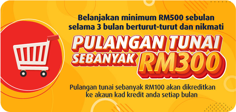 Up to RM300 cashback