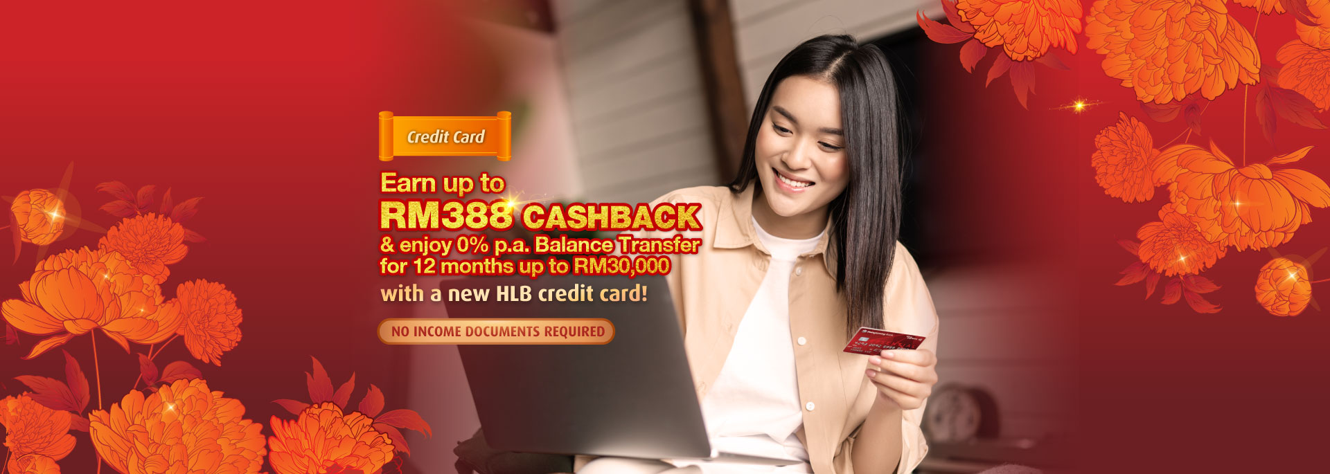 Stay Ong, Stay Strong and enjoy greater rewards when you apply for a new HLB Credit Card.
