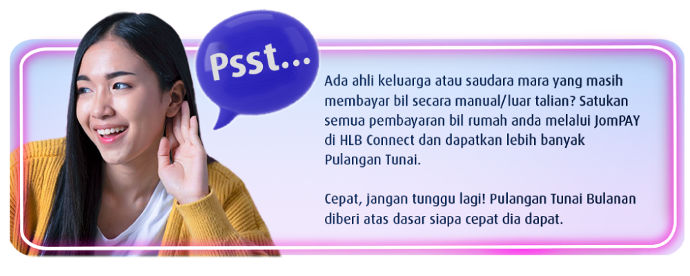 connect jompay pulangan tunai bulanan