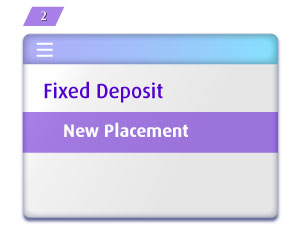 Menu Fixed Deposit New Placement