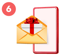 Receive the unique Shopee e-voucher code via email