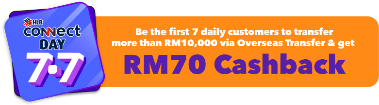 oversea transfer now & get RM70 cashback