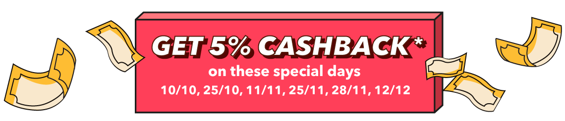 Get 5% Cashback