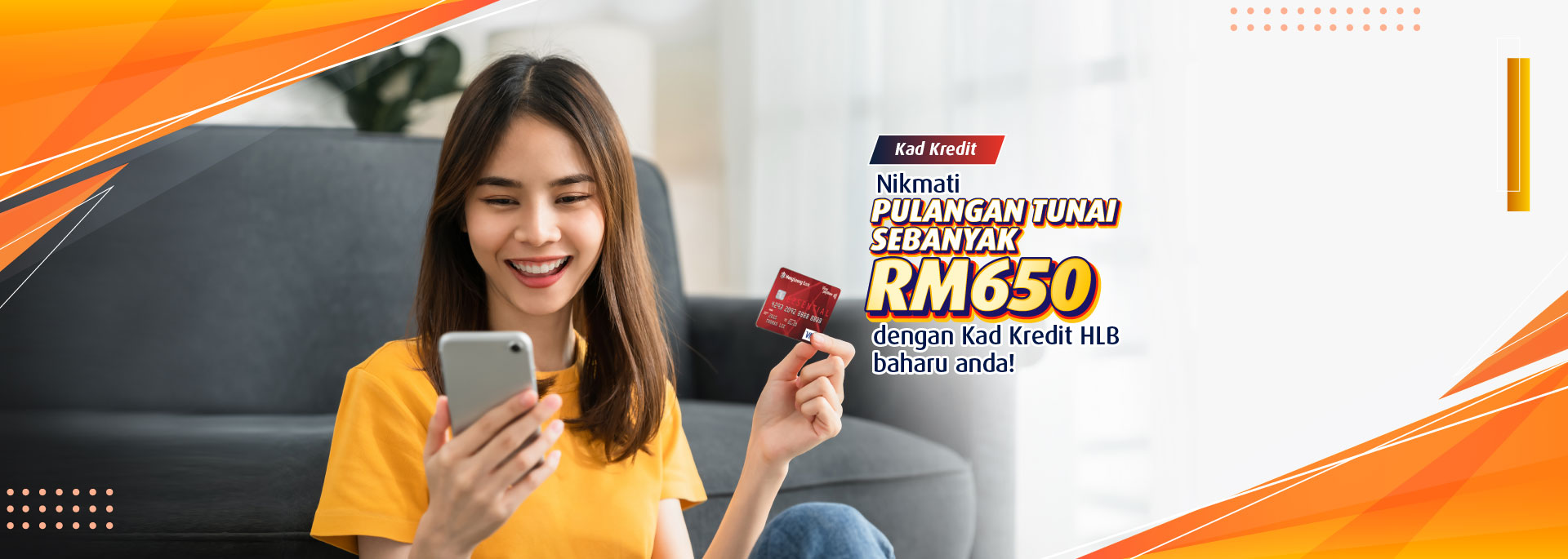 Dapatkan Pulangan Tunai sebanyak RM650 dengan Kad Kredit HLB baharu anda adalah semudah ABC