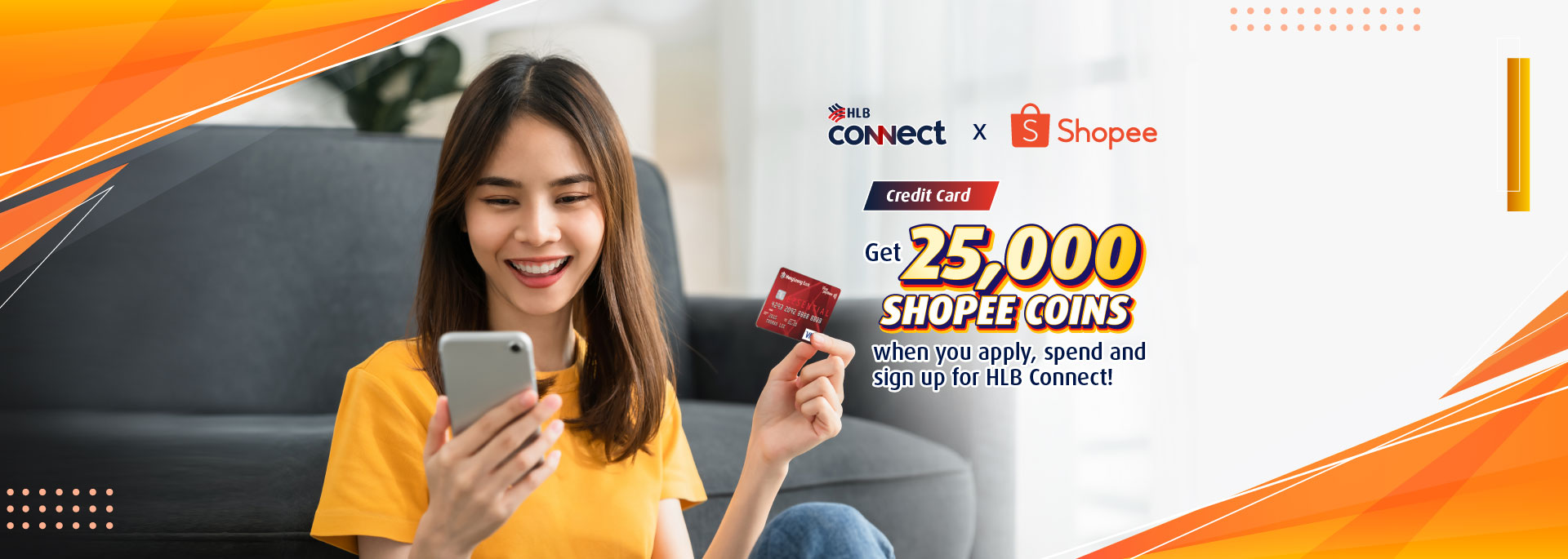 25,000 Shopee Coins up for grabs! Apply & spend with your new HLB Credit Card via HLB