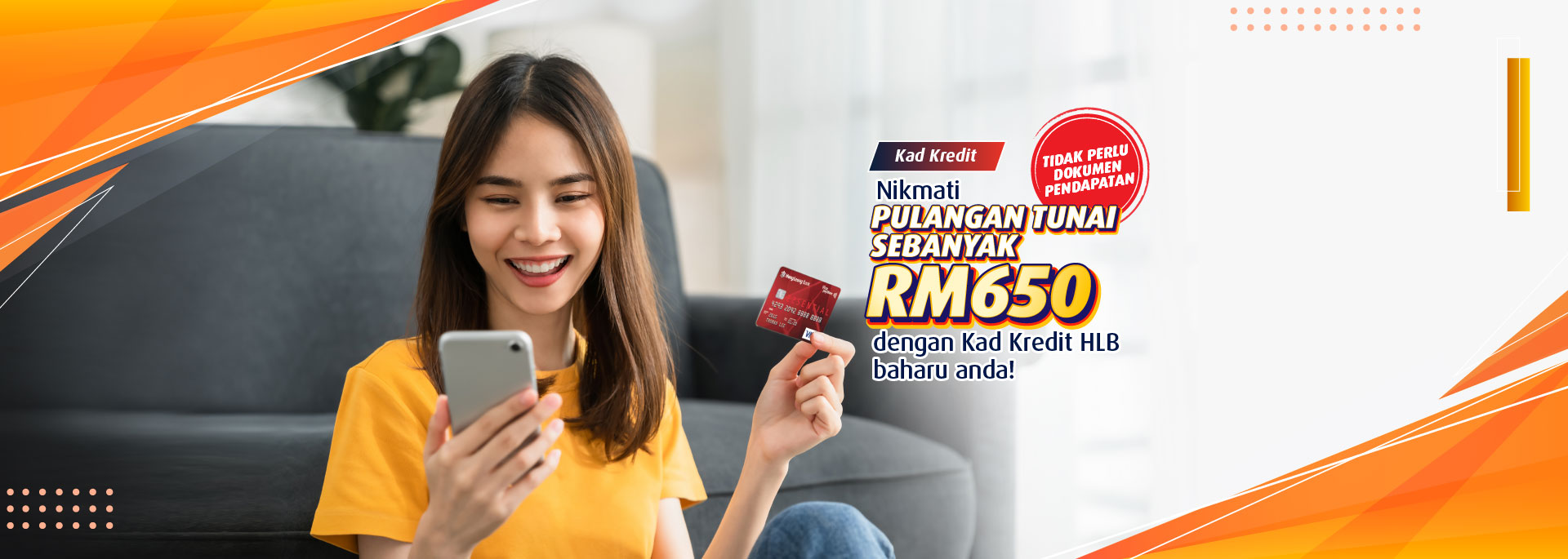 Tidak Perlu Dokumen Pendapatan! Dapatkan Pulangan Tunai sebanyak RM650 dengan Kad Kredit HLB baharu 