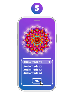  Add an audio track to accompany your unique kolam