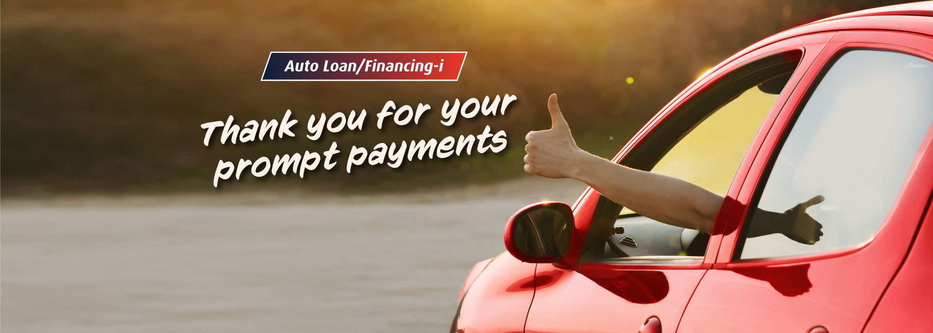 As a token of gratitude for financing your car with us