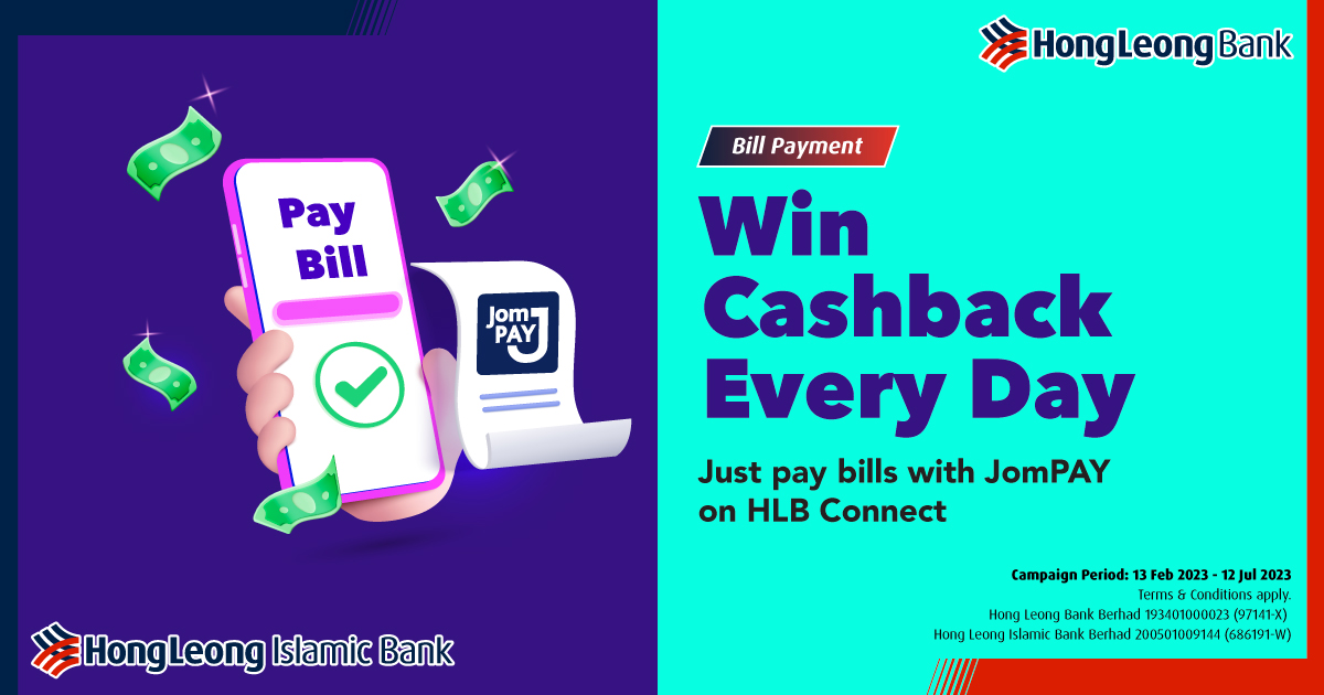 Promotions JomPAY Bills & Win Cashback Every Day!
