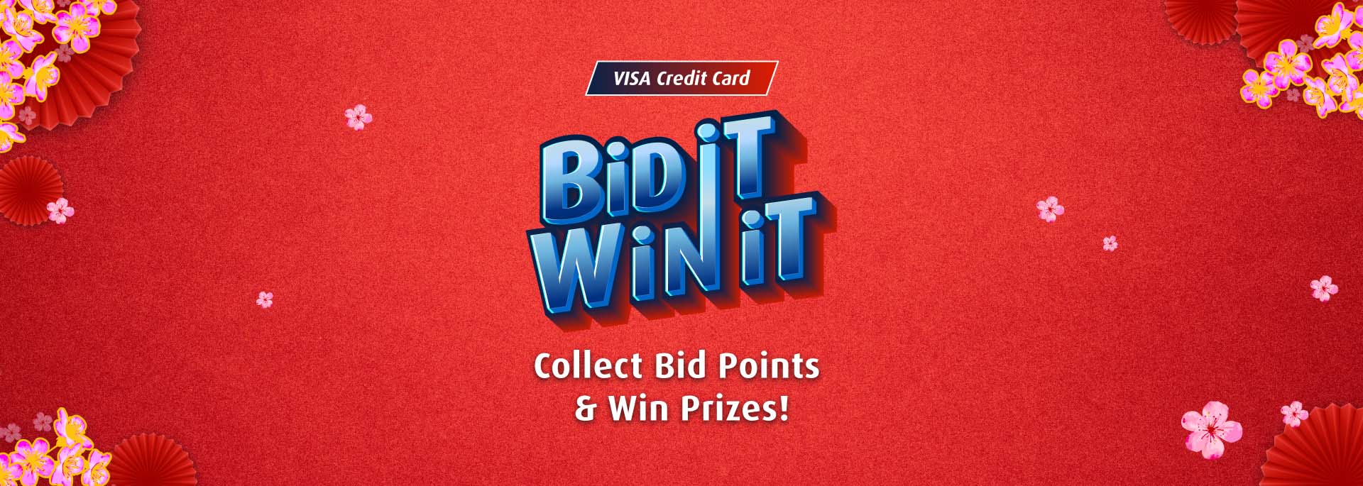 Spend with HLB VISA Credit Card to Bid It or Win It.