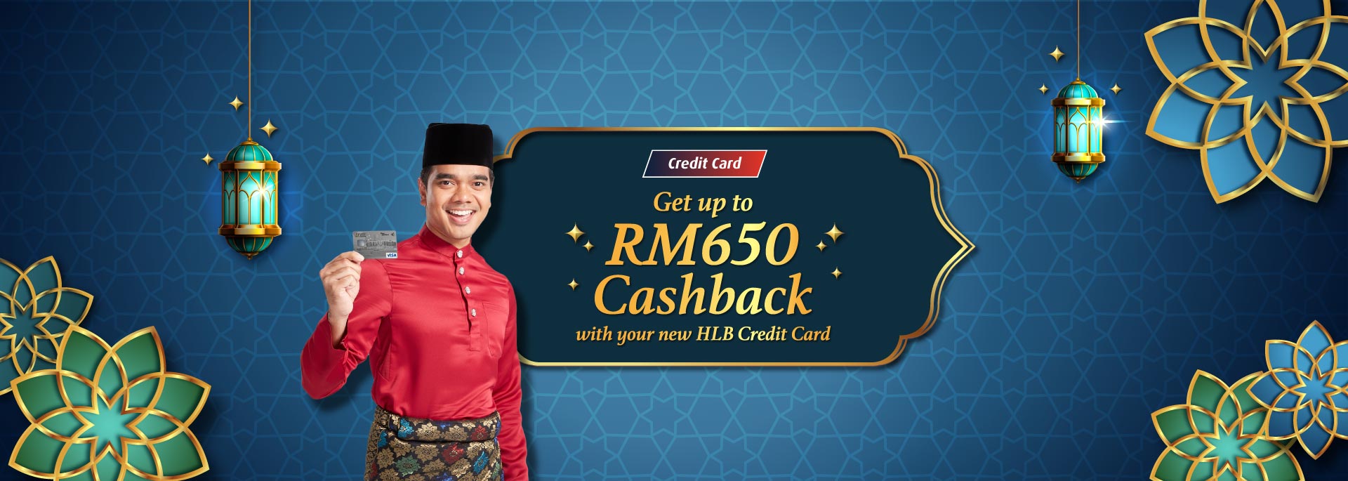 Get up to RM650 cashback with your new HLB Credit Card