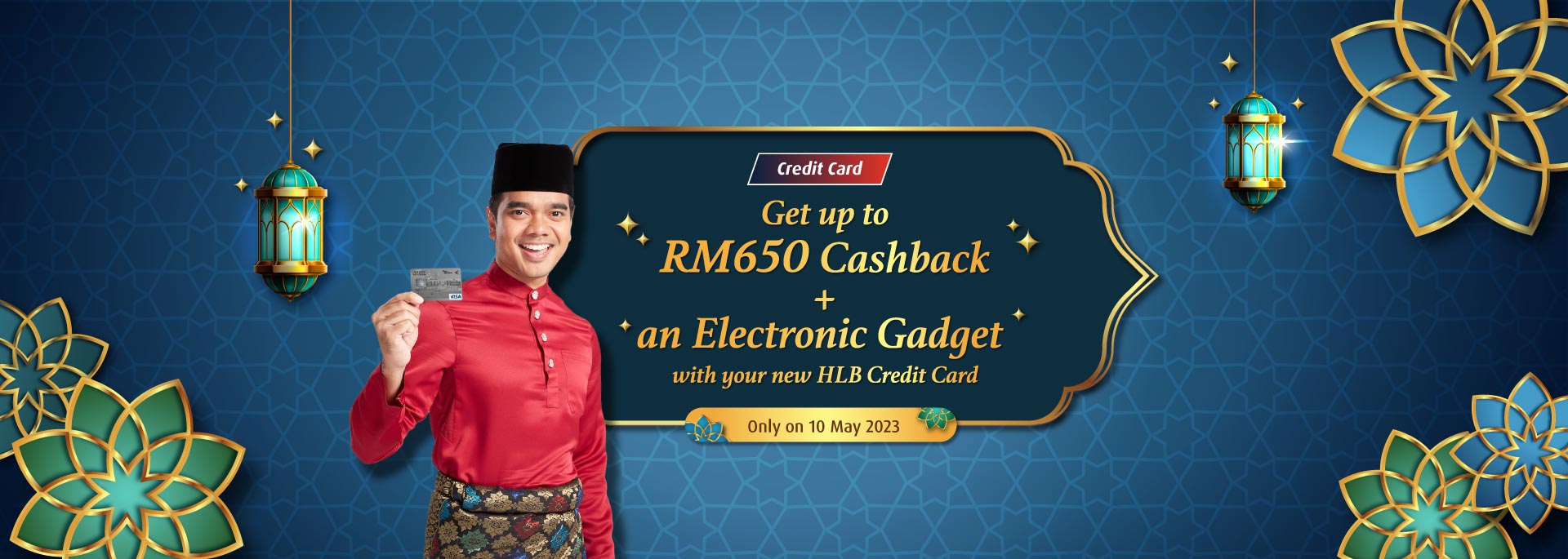 Get up to RM650 cashback with your new HLB Credit Card