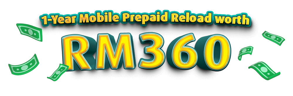 1 year mobile prepaid reload worth RM360