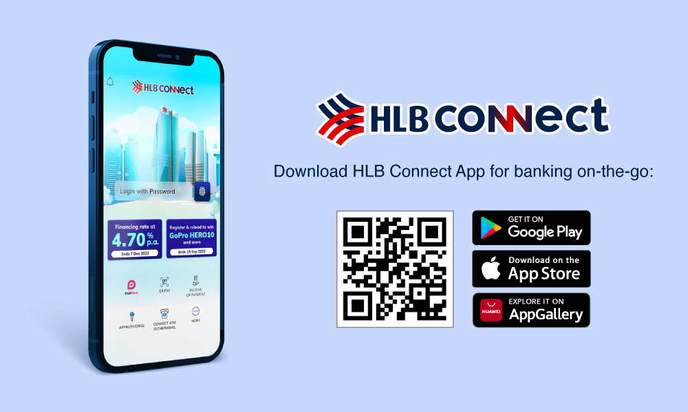 Download HLB Connect App for banking on-the-go
