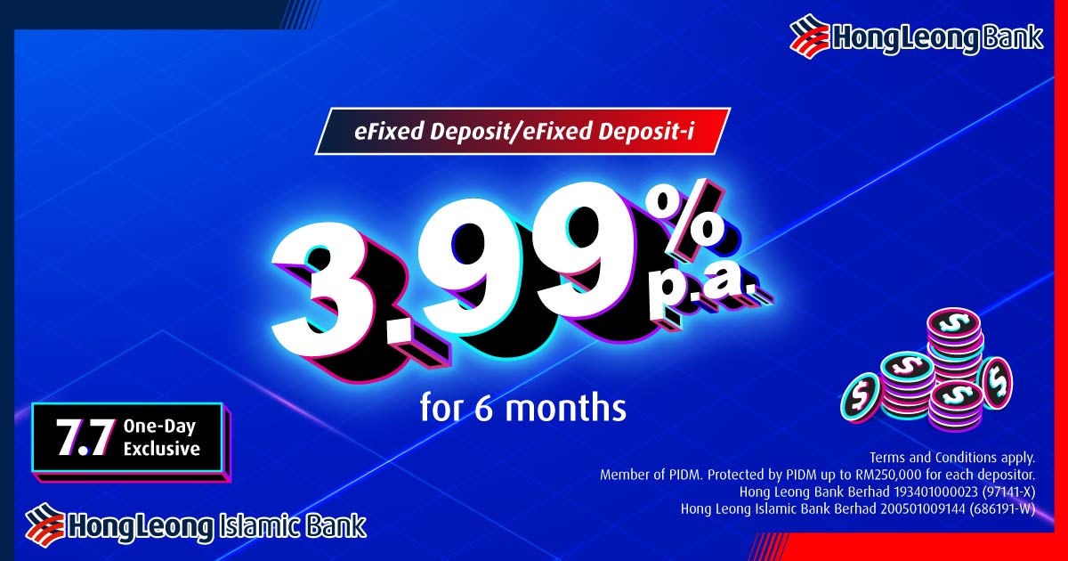 Fixed Deposit (FD) Promotion, EFD Promotion Hong Leong Bank