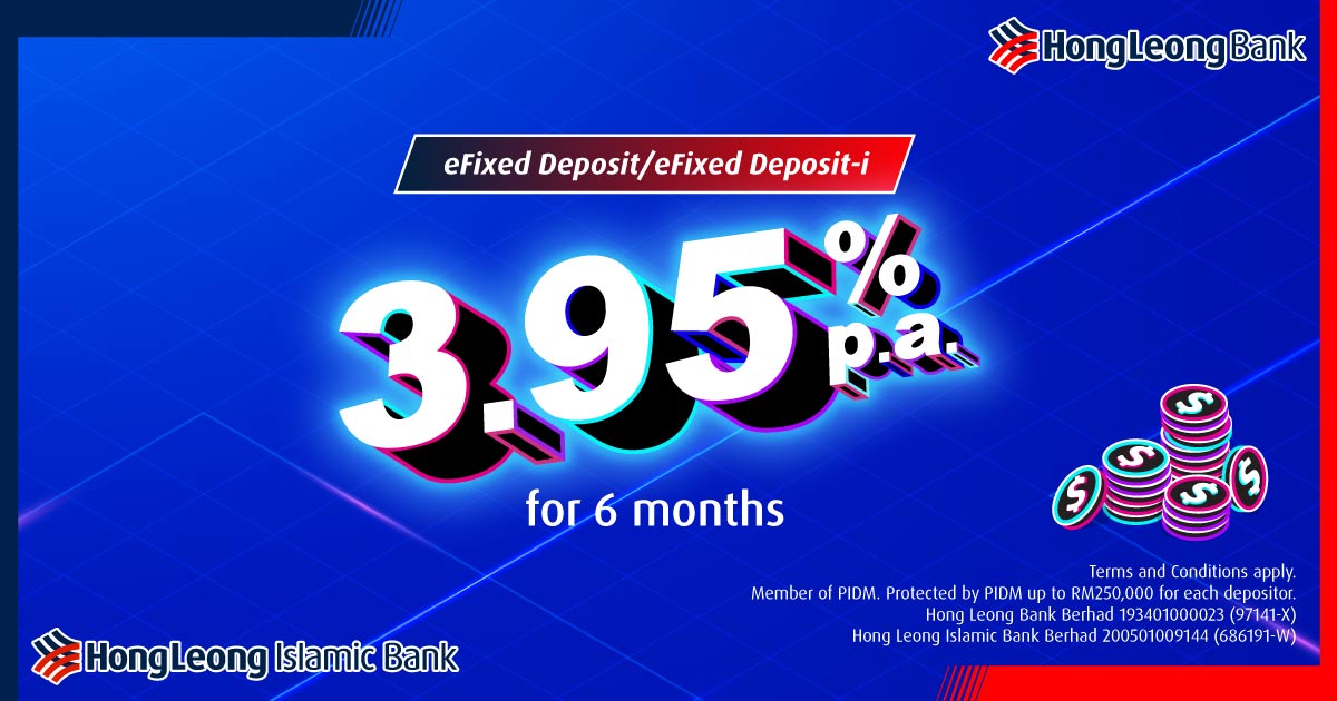 Fixed Deposit (FD) Promotion, eFD Promotion Hong Leong Bank