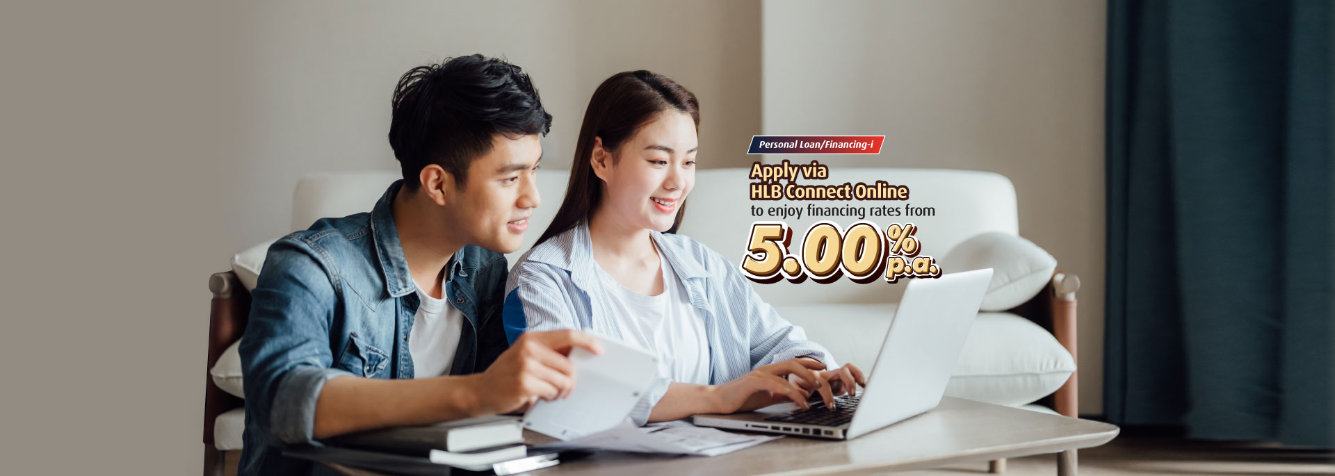 Enjoy exclusive flat rates when you apply via HLB Connect Online Banking
