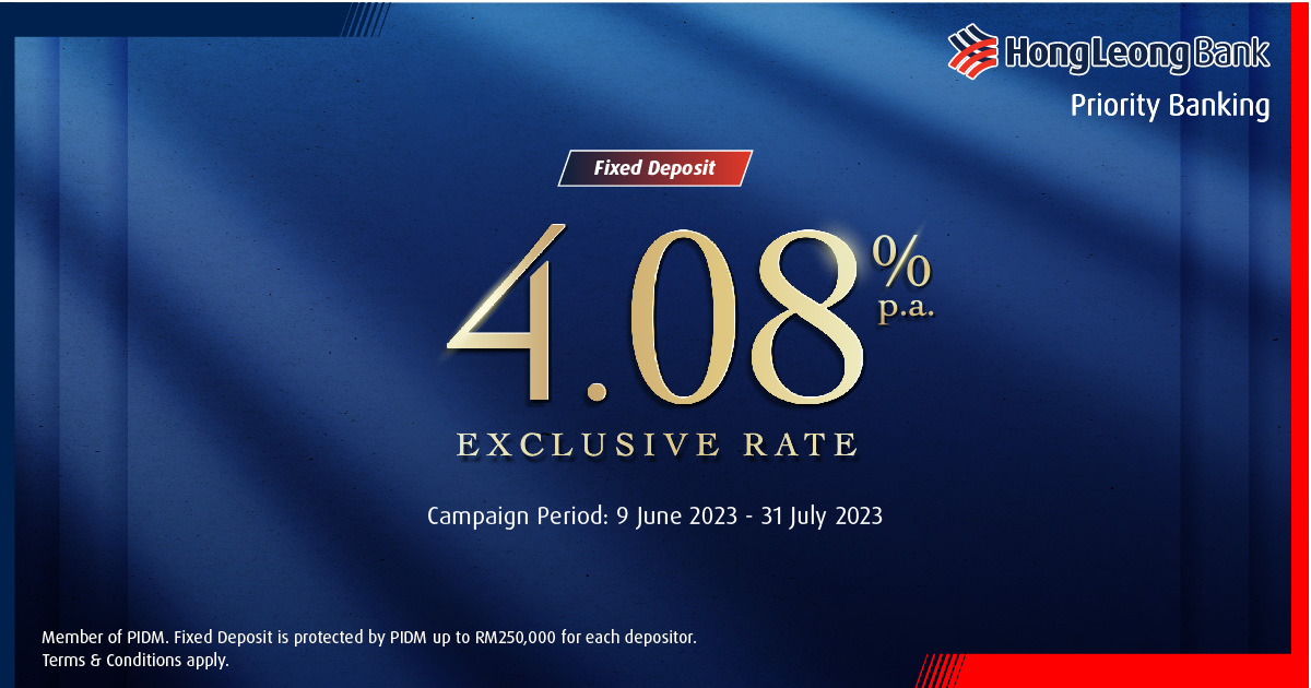 HLB Priority Banking Proposition Fixed Deposit 4.08 promo