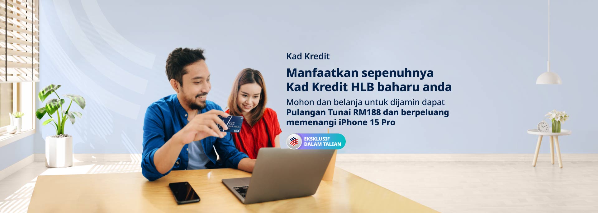 Mohon dan belanja untuk dijamin dapat Pulangan Tunai RM188 dan berpeluang memenangi iPhone 15 Pro