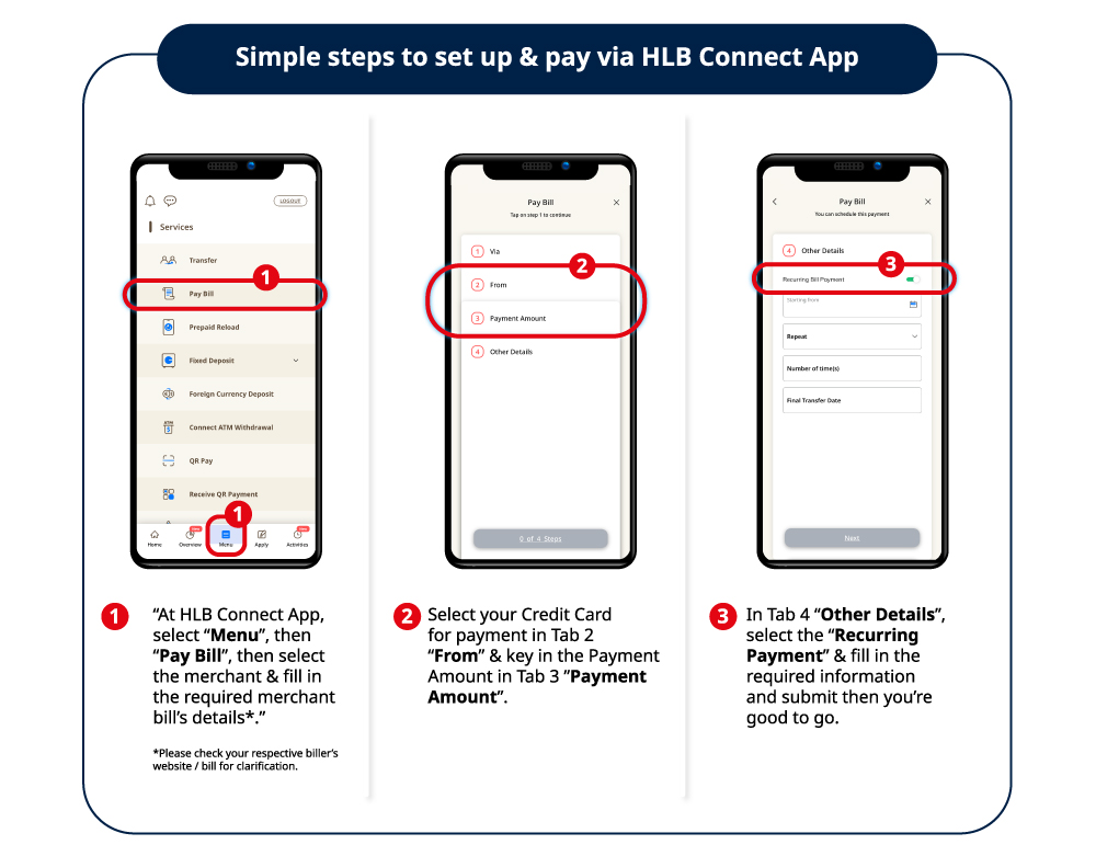 auto billing steps