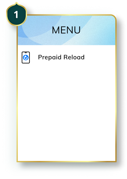App Prepaid Reload Step 1