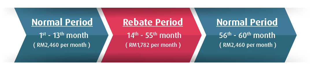 normal period & rebate period