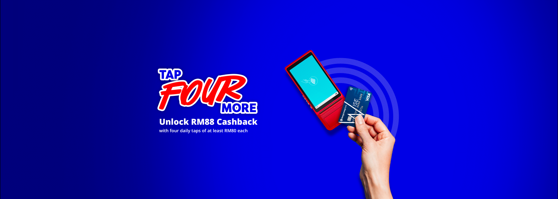 Start tapping your way with your HLB Visa Credit Card today.