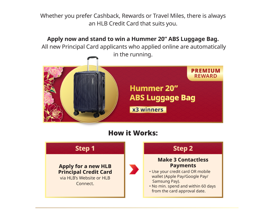 Win a Hummer 20”  ABS Luggage Bag 