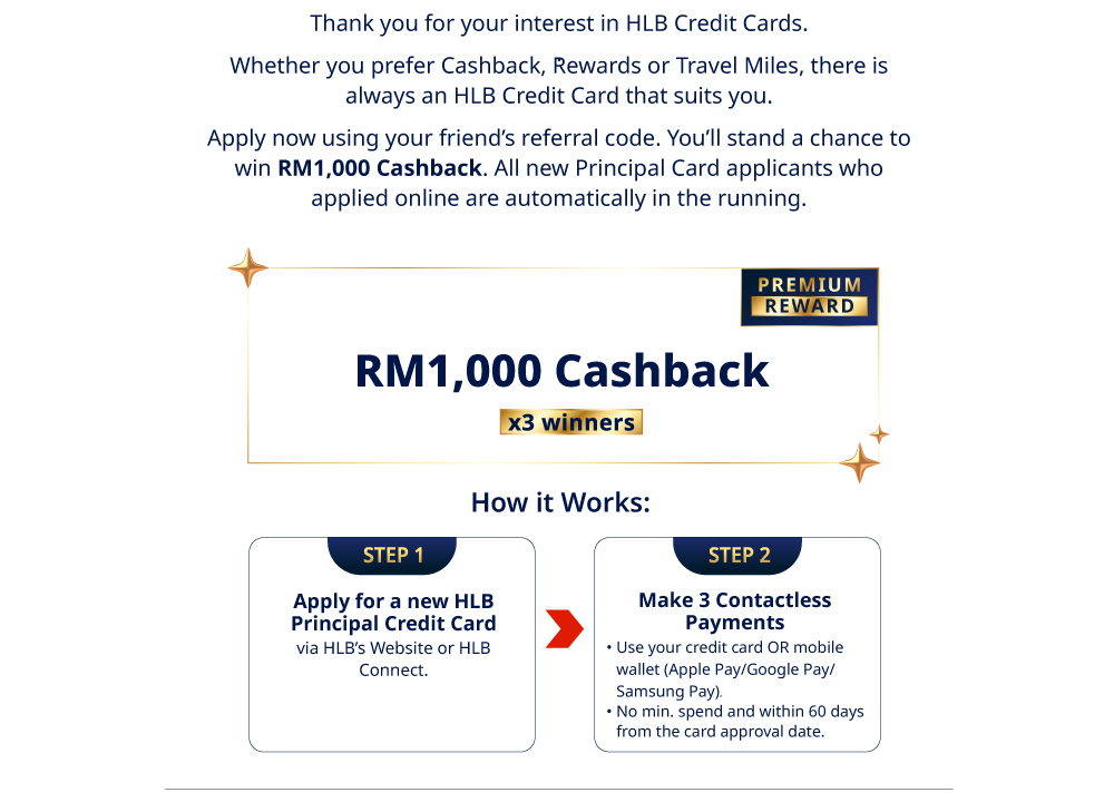 Up to RM1,000 Cashback